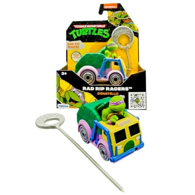 Imagen de TMNT Tortugas Ninja Adolescente Mutante Tortuga Donatello RAD Rip Racers, Vehículo de acción, Edición clásica Juguetes y Regalos para Niños 3+