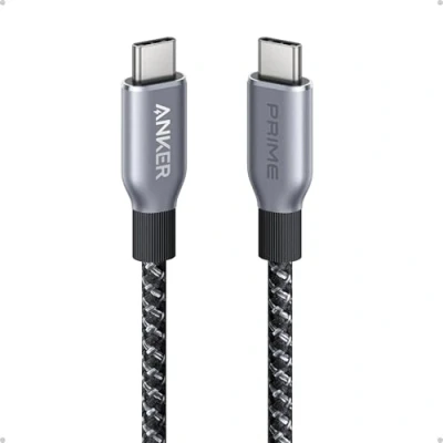 Imagen de Anker Prime Cable USB C a C, de Carga Rápida 240 W y 3 Pies, Nailon Trenzado Reciclado Alta Durabilidad para iPhone 16/16 Pro/16 Pro Max/16 Plus, MacBook, iPad, Galaxy S24 Más