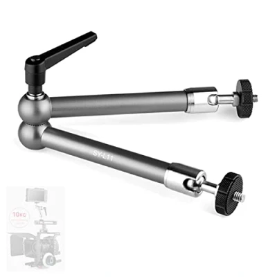 Imagen de SONGING Brazo mágico de 11 Pulgadas, Cabeza Bola Acero Inoxidable e Hilo, fricción articulado Ajustable, Tornillo trípode 1/4 Pulgadas Compatible con cámara réflex Digital