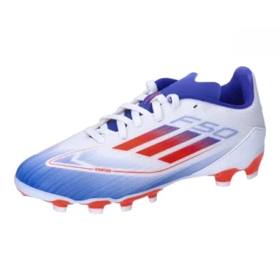 Imagen de adidas Performance F50 League MG Botas de fútbol con tacos, Hombre, Talla: 44 2/3, Footwear white/solar red/lucid blue Zapatos