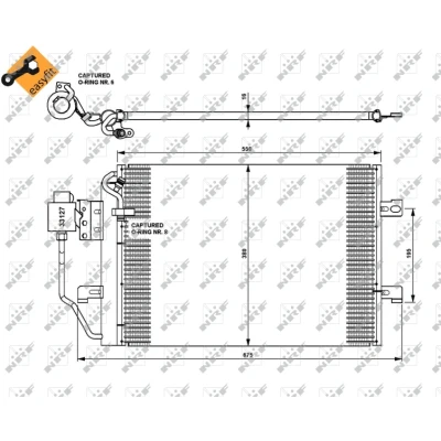 Imagen de NRF EASY FIT 35309 Condensador con secador, junta anular Aluminio 510 MERCEDES BENZ: Clase A