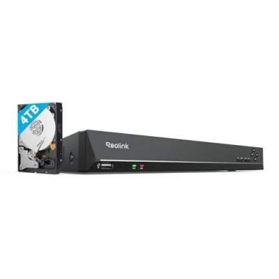 Imagen de Reolink 16 Canales 4K PoE NVR, Sistema de Cámara Vigilancia IP con 3TB HDD Hogar Grabador Video Red Soporte 16MP/12MP/8MP/5MP /4MP/1080P /720P HD Seguridad Exterior, RLN16 410