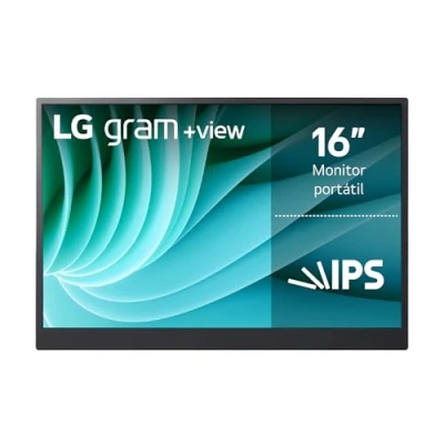 Imagen de Monitor LG 16MR70, 16&quot;, WQXGA, 5 ms, 60 Hz, USB C x2 (con PD), Plata