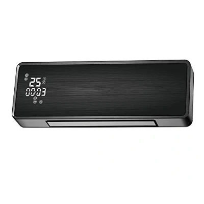 Imagen de Calefactor split cerámico de pared 2000 W con frontal cristal negro control WIFI, programador y temporizador