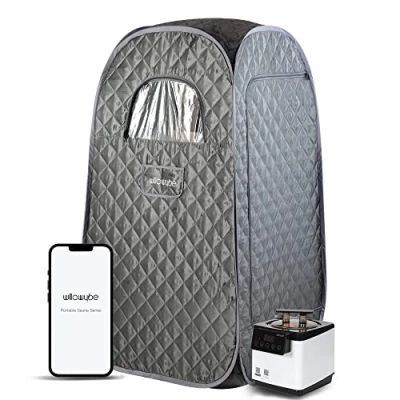 Imagen de WILLOWYBE Sauna a Vapor Portátil Control Bluetooth, Vaporizador, Tenda Corporal, Silla Plegable SPA Personal para el Hogar