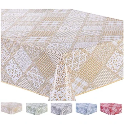 Imagen de Home Direct Mantel de Hule, Rectangular 140 x 180cm Beige