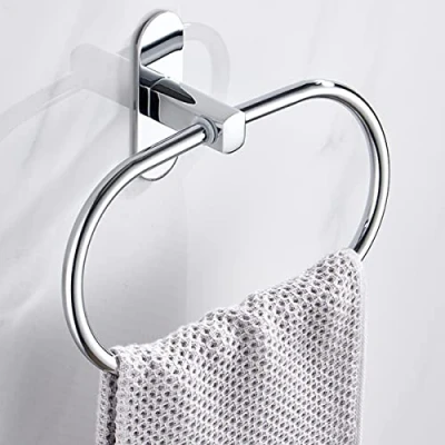 Imagen de Toallero Adhesivo Fuerte Toalleros de Aro,Toalleros Baño sin Taladro,Colgador Toalla Acero Inoxidable,Toallero