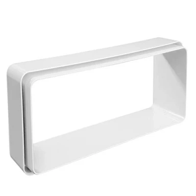 Imagen de La Ventilazione CG229B Junta de ABS 220 x 90 mm con Conexiones F/F para Tubos rectangulares, Color Blanco, 220x90