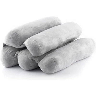 Imagen de InnovaGoods® Cojín ergonómico multifunción Tubular de 5 módulos, Plegable, Resistente y Duradero, diseño Aterciopelado, Material algodón/PP, Ideal para Oficina, hogar, teletrabajo, Coche