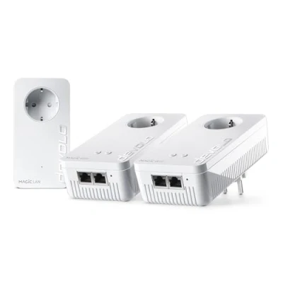Imagen de devolo 8831 Magic 2 WiFi 6 Multiroom Kit, adaptador powerline hasta 2.400 Mbps, conexión de malla, LAN Gigabit 4X, punto acceso, dLAN 2.0, blanco