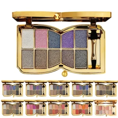 Imagen de 10 Colors Sparkle Shimmer Eyeshadow Palette, Glitter Professional Makeup Palette (02#)
