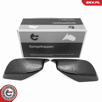 Imagen de ESEN SKV 66SKV912 Cubierta, retrovisor exterior izquierda, derecha carbón BMW: 5 Sedán