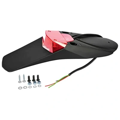 Imagen de Polisport 8563000001 luz Trasera y de Freno RS Light homologada Compatible para Todos los Modelos Motocross/Enduro en Color Negro
