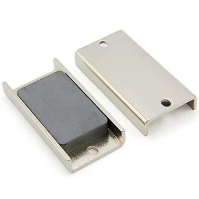 Imagen de Magnete del canale ferrite per fai da te, artigianato e hobby 76 x 38 11,6mm di spessore 4mm 25kg