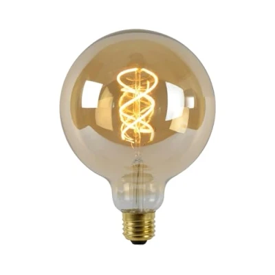 Imagen de Lucide G125 Lámpara de filamento Ø 12,5 cm LED Regul. E27 1x5W 2200K Ámbar