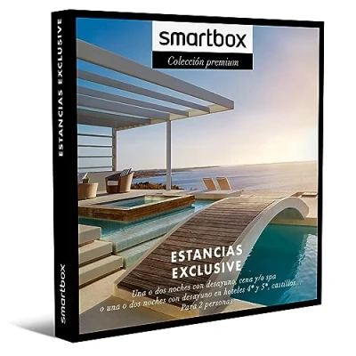 Imagen de Smartbox Caja Regalo para Hombre o Mujer Estancias Exclusive Ideas Regalos Originales 1 2 Noches con Desayuno y Cena SPA Personas