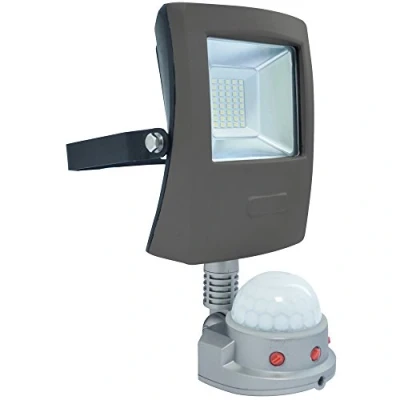 Imagen de wonderlamp Proyector LED para Exterior con Sensor de Movimiento, 6000 K, 20 W, Gris, 32.5 x 8 13.8 cm