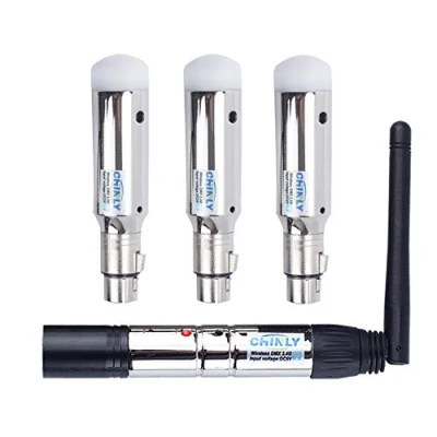 Imagen de CHINLY DMX512 2,4G ISM 1 Transmisor y 3 Receptores Inalámbricos Batería Integrada Recargable Para Luces Led de Fiesta Dj Stage Bar