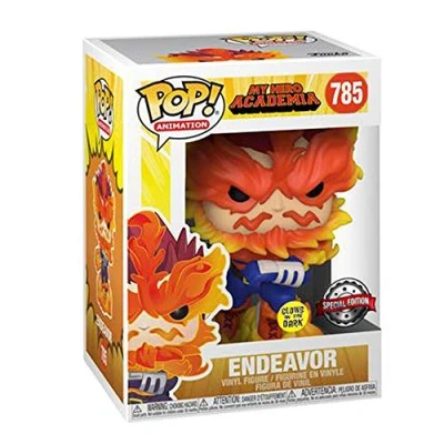 Imagen de FUNKO POP MY Hero Academia Endeavor Brillo EN LA Oscuridad Exclusivo 49672 Muñecos cabezones, Multicolor (FUNKO 49672)
