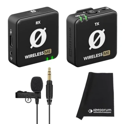 Imagen de Rode Wireless ME Sistema de micrófono inalámbrico + Lavalier GO paño microfibra keepdrum