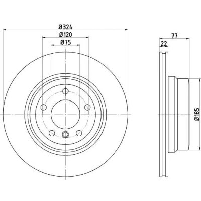 Imagen de TEXTAR PRO 92201903 Disco de freno 323,9 22 05/06 120 ventilación interna revestido sin perno sujeción rueda, buje rueda BMW: 1 Coupé