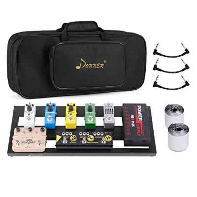 Imagen de Donner DB 2 Portable Aluminum Guitar Effects Pedals Board and Waterproof Bag Set