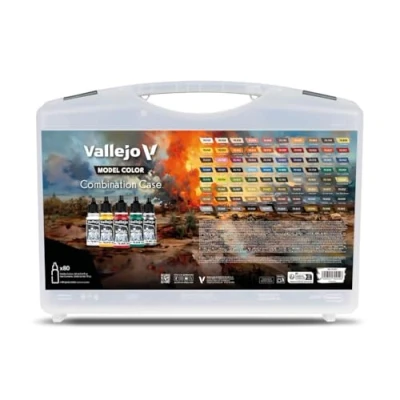 Imagen de Vallejo Maletín Combination Case. Incluye: 80 Colores para Realizar Combinaciones BSL (Base, Sombra y luz)