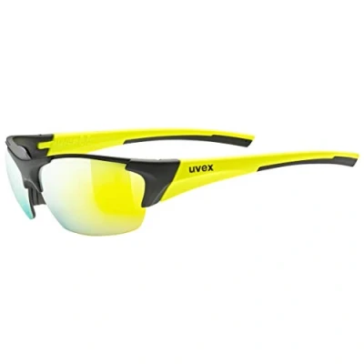 Imagen de uvex blaze III, gafas deportivas unisex, incl. lentes intercambiables, comodidad sin presión y sujeción perfecta, black matt yellow/yellow, one size