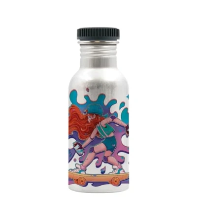 Imagen de LAKEN Botella aluminio 0,6 l. tapón liso Skate