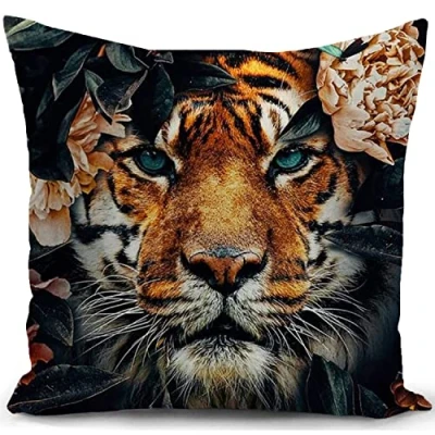 Imagen de Fundas Cojines 40 x cm Tigre Sofa Decorativos Salon Regalo Mujer Funda cojin 45 almofadas Dormitorio Decoracion hogar