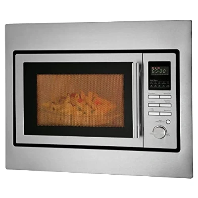 Imagen de Microondas encastrable Bomann 3en1 con grill y convección,25 L de espacio cocción, 10 programas automáticos,incl. rejilla plato giratorio (Ø 32 cm),900 vatios,acero inoxidable,MWG 2216 H EB