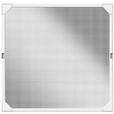 Imagen de Schellenberg 50742 Mosquitera Ventana magnética Reflection con privacidad y protección Solar, Tejido de aluminizado Antracita, Blanco, 100 x 120 cm