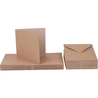 Imagen de Craft UK 2047 Tarjeta Kraft de 6 x Pulgadas y Paquete Sobres 50 Marrón, 15.24 cm (385 047)