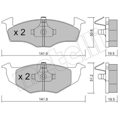 Imagen de Juego de pastillas METELLI 22 0206 1