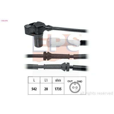 Imagen de EPS 1.962.078 Sensor de ABS 542 RENAULT: CLIO 2, Kangoo I, 3