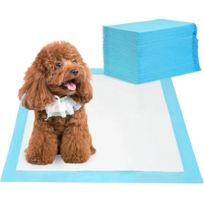 Imagen de Barpor Empapadores Perros 60x60cm Desechables 40 Unidades Almohadillas Higiénica Absorbentes para Cachorros y Gatos Resistente a Prueba de Fugas con Superficie Secado Rápido