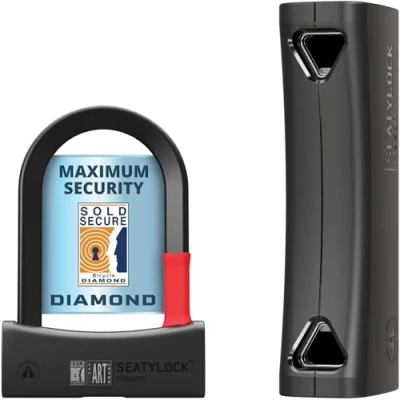 Imagen de Seatylock Mason Bike U Lock Bloqueo en patentado de alta resistencia antirrobo diamante seguro ULock Herramienta seguridad para bicicleta con llaves bicicletas eléctricas
