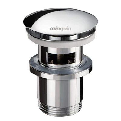 Imagen de Wirquin 30723123 Quick Clac Tapón para lavabo (latón con tapa y cuerpo de extracción, cromado)