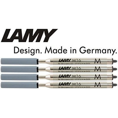 Imagen de Lamy M16 Recambio para bolígrafo Ball (4 unidades, tamaño M), color negro