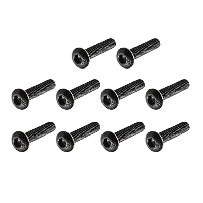 Imagen de sourcing map ® M3 x 14 mm rosca botón de cabeza hexagonal Socket Cap Tornillo 100Pcs