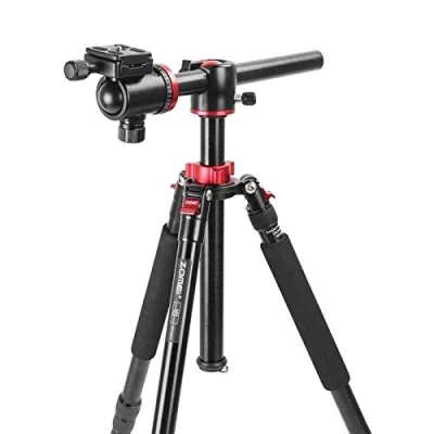 Imagen de Zomei M8 Profesional Trípode de aluminio horizontal con brazo extensión monopie, 360 cabeza bola y 90 columna central giratoria para todos DSLR DV Camcorder Proyector