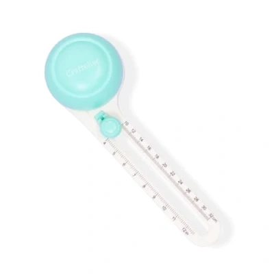Imagen de Craftelier Cutter Cortador Circular para Proyectos de Scrapbooking y Manualidades Incluye 3 Cuchillas Cabezal Fijación Círculos entre 10,5 cm (4&quot;) 30,5 (12&quot;) Color Turquesa Blanco