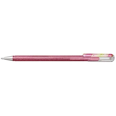 Imagen de Pentel Bolígrafo Dual Metallic de tinta gel y punta bola, Colores brillantes diferentes según donde pintes (rosa dorado).