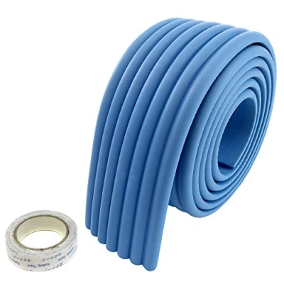 Imagen de HIMRY Universal Protector Espuma, 200cm x 80mm 8mm Multiusos anticolisión Protección Espuma Rollo para Bebés niños, No Tóxico, Seguridad Protectores Superficie &amp; Bordes, Azul, KXD7002 blue
