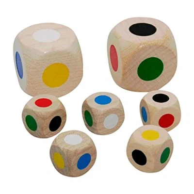 Imagen de Juego de cubos pintura madera, surtido 2 x 30 mm y 5 16