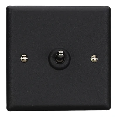 Imagen de Varilight Urban Interruptor basculante (1 marcha, 2 vías, 10 A, mate, 91 x 36 mm), color negro