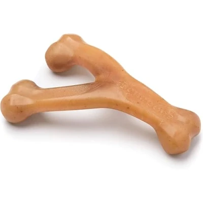 Imagen de Wishbone de Benebone, un juguete para morder, con auténtico pollo mediano, resistente e indicado perros masticadores agresivos, fabricado en EE. UU.