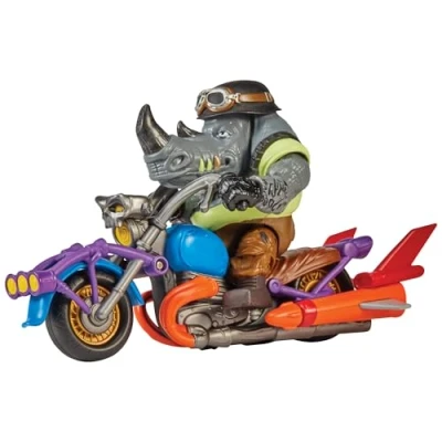 Imagen de Teenage Mutant Ninja Turtles 83447 Mayhem Chopper Cycle con Figura Exclusiva de Rockstey. Regalo Ideal para niños 4 a 7 años y fanáticos TMNT