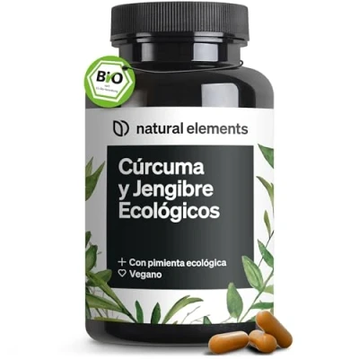Imagen de Cúrcuma con jengibre Ecológicos 3.000mg 180 cápsulas curcuma ecologica, ecológico y pimienta negra ecológica curcumina piperina alta dosificación producido en Alemania