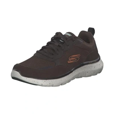 Imagen de Skechers Trainer Flex Advantage 5.0 para Hombre, Zapatillas, Malla de Ante marrón Duraleather Ribete Negro, 41.5 EU